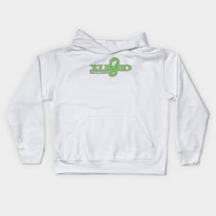 xlr8ed_logo_neon_green_w_blk_stroke Kids Hoodie